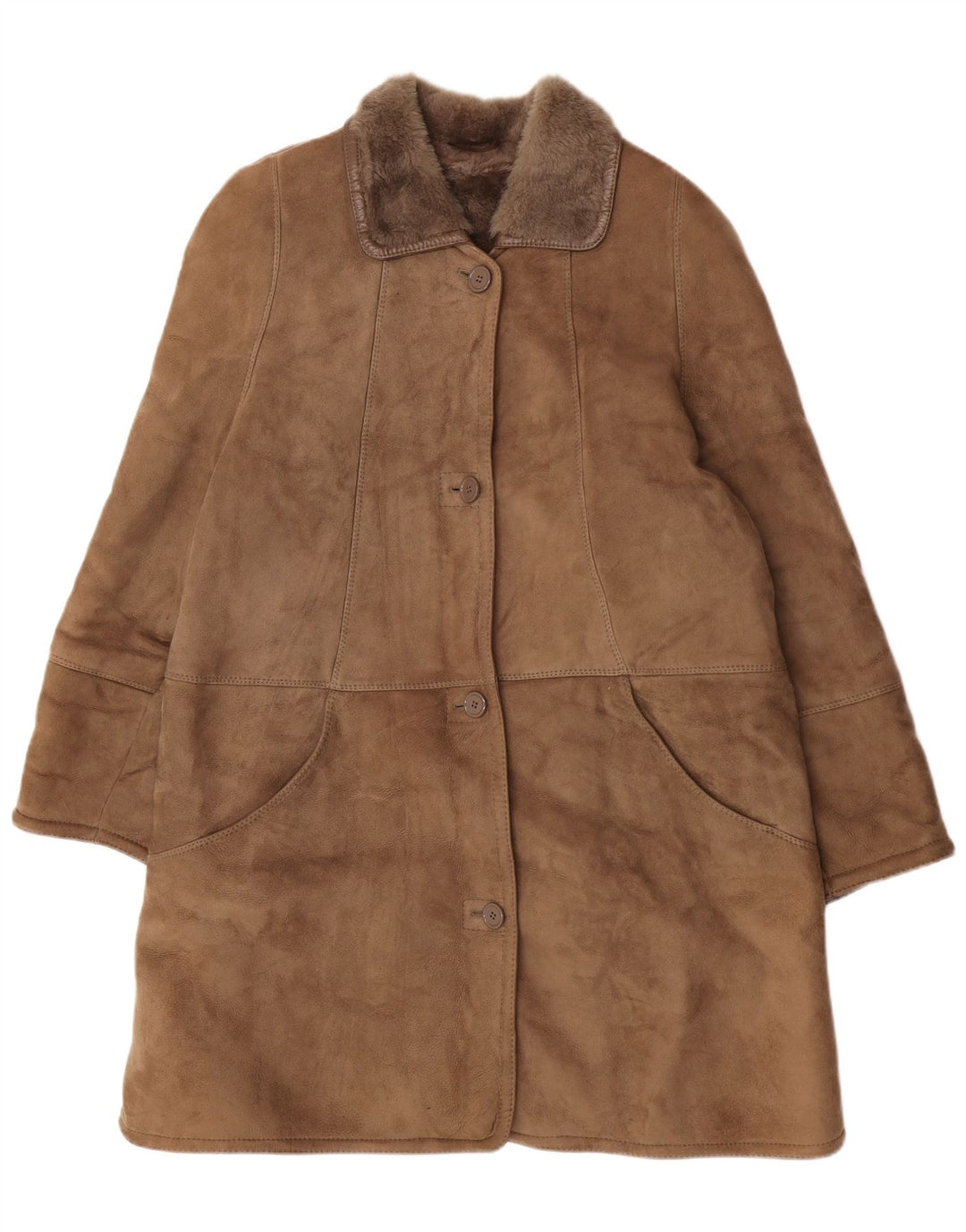 Skinni Γυναικείο Παλτό Shearling Oversized IT 50 XL Brown Shearling