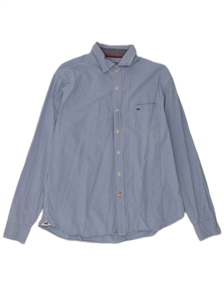 Ανδρικό πουκάμισο Mistral XL Blue Gingham Cotton