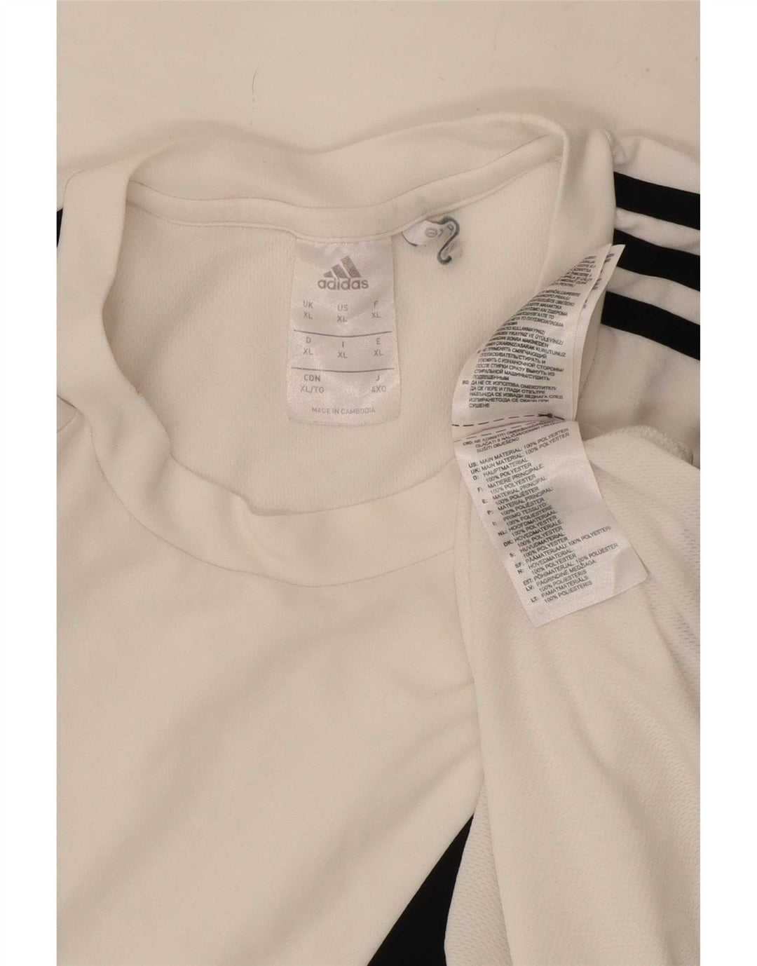 Ανδρικό T-Shirt Climalite Adidas Top XL White Colourblock Polyester