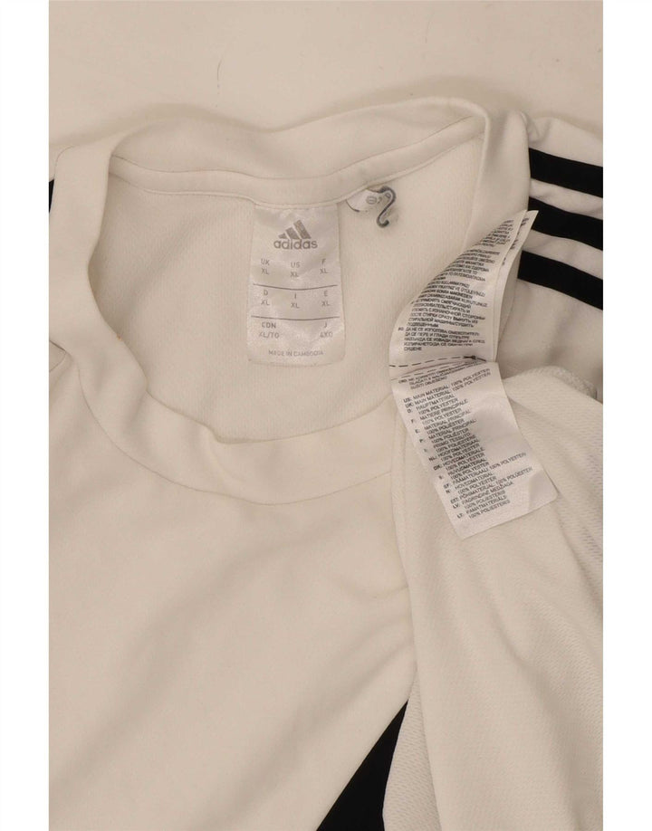 Ανδρικό T-Shirt Climalite Adidas Top XL White Colourblock Polyester