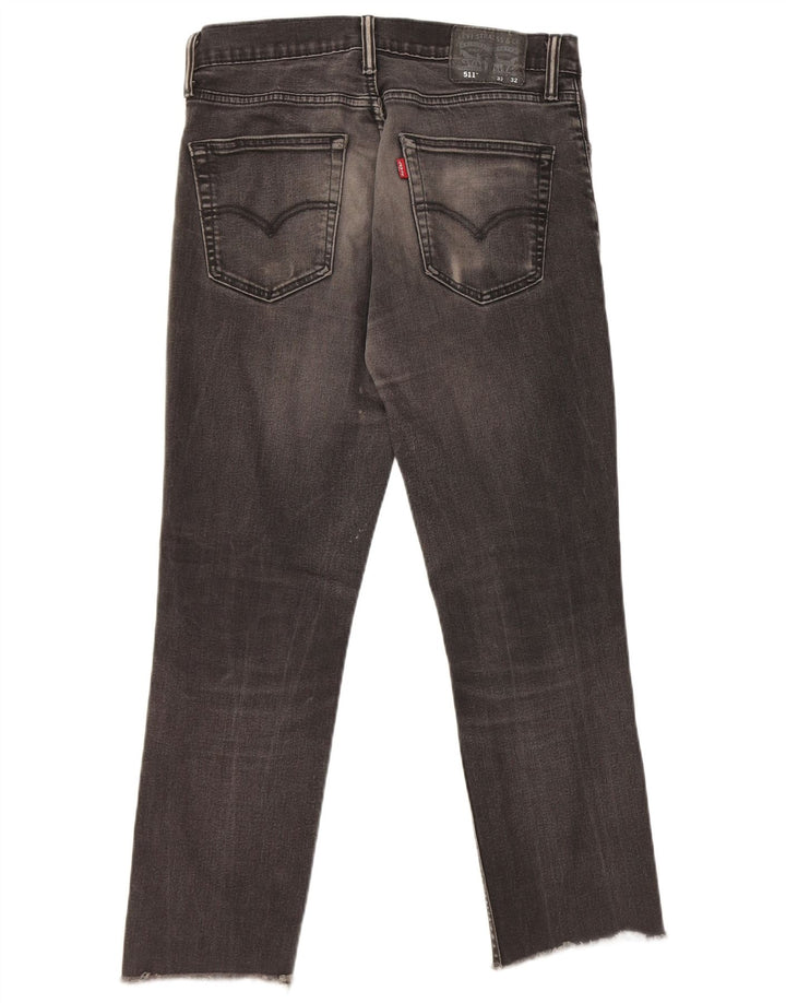 Levi's Mens 511 Slim Jeans W32 L27 Μαύρο βαμβακερό