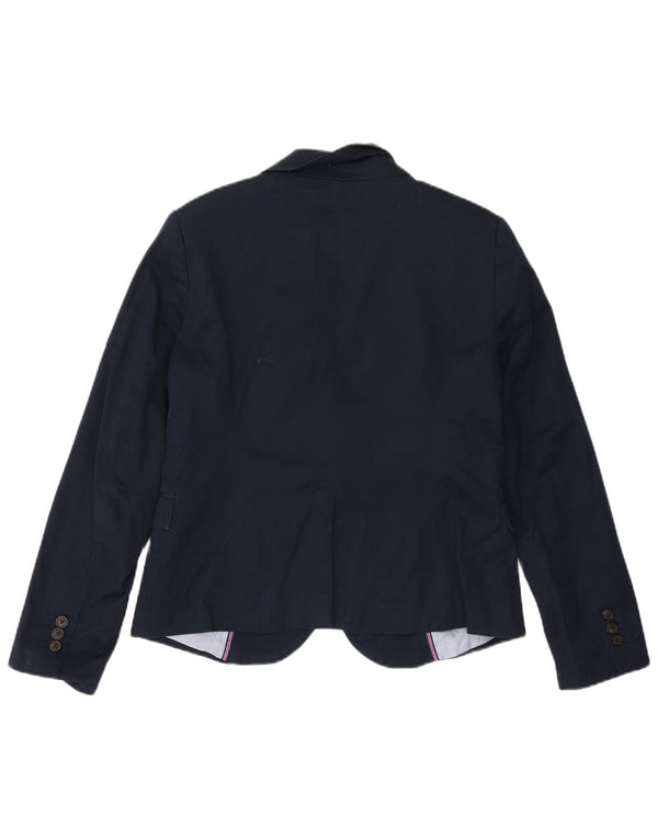 Zara Γυναικείο Μπλέιζερ Μπουφάν UK 18 XL Navy Blue Cotton