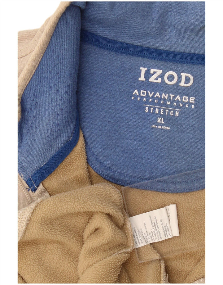Ανδρικό φούτερ IZOD με φερμουάρ Jumper XL Beige Polyester