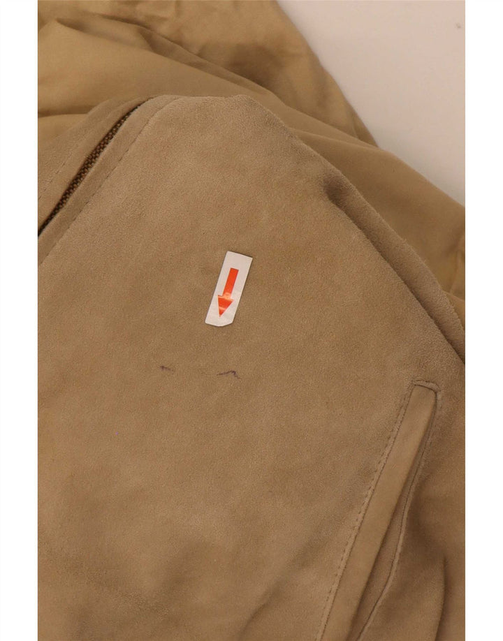 Vintage Ανδρικό αναστρέψιμο τζάκετ Suede IT 48 Medium Beige Leather