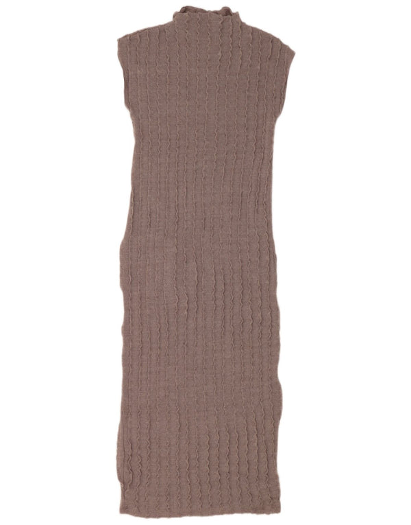 Zara Γυναικείο Maxi Αμάνικο Φόρεμα UK 12 Medium Grey