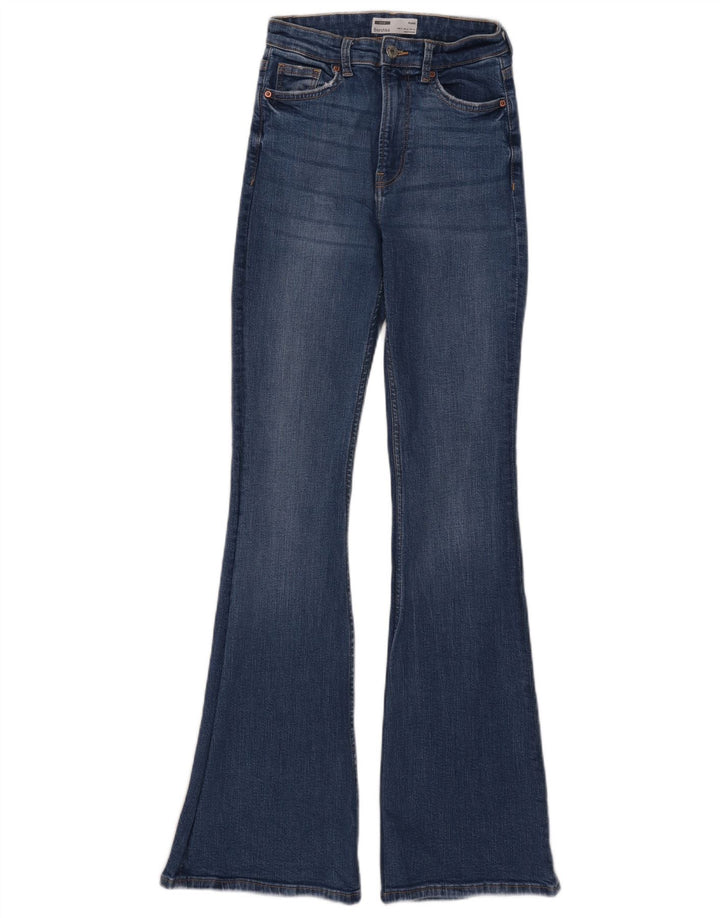 Bershka Γυναικείο Τζιν με φλάντζα EU 34 XS W24 L32 Μπλε