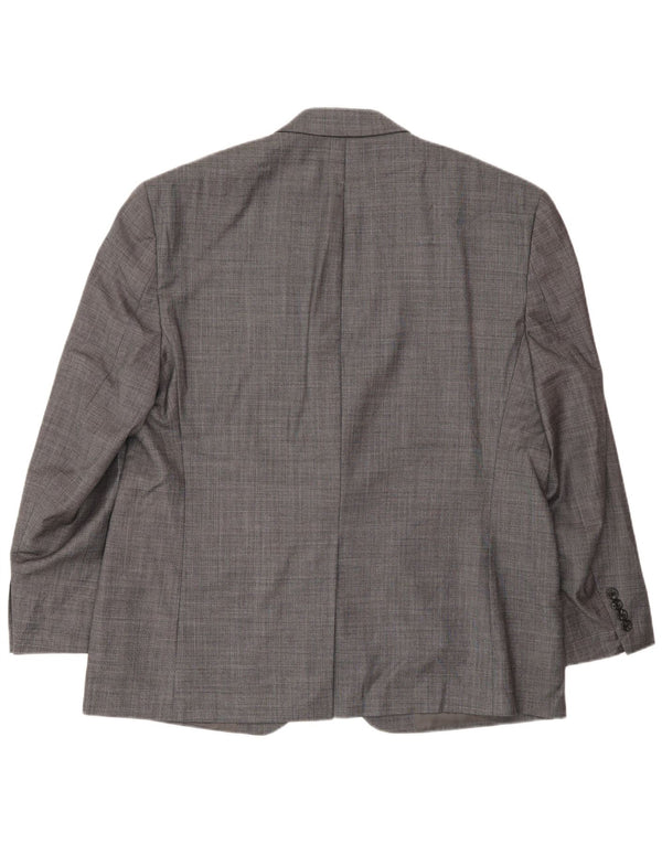 Chaps Mens 2 Button Blazer Jacket UK 44 2XL Grey Wool