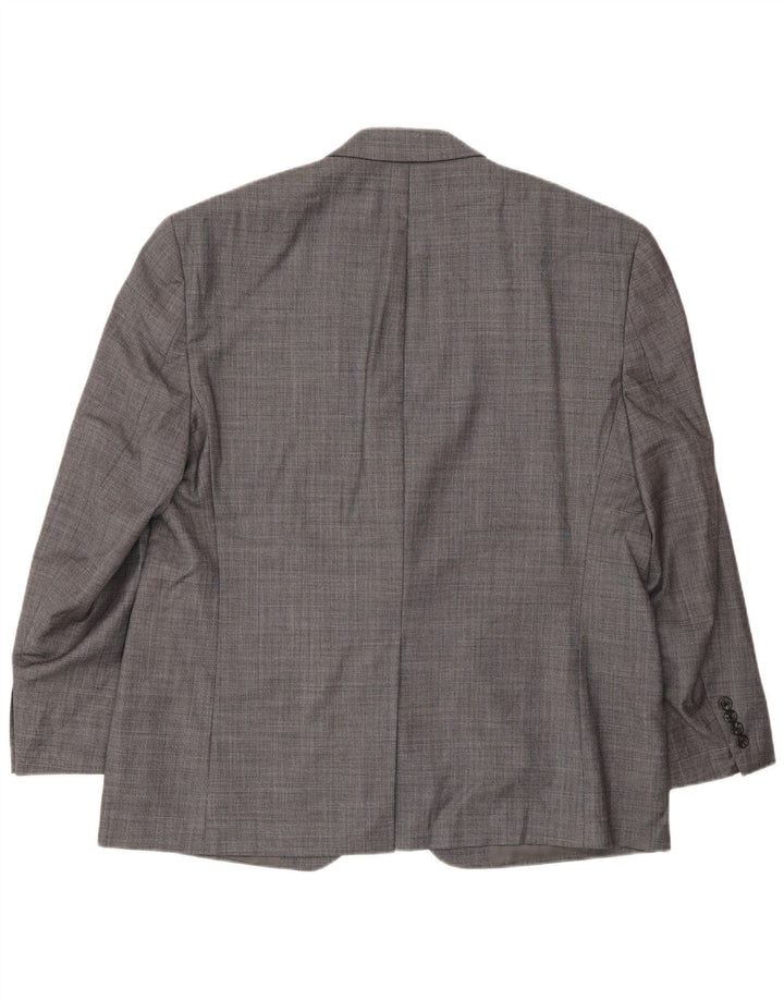 Chaps Mens 2 Button Blazer Jacket UK 44 2XL Grey Wool