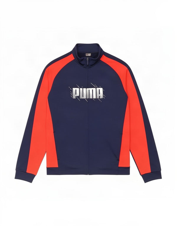 Puma Boys Graphic αθλητική φόρμα Top μπουφάν 15-16 ετών Navy Blue Colorblock