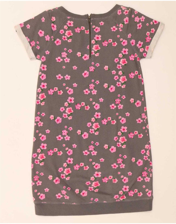 Sun68 Γυναικείο φόρεμα Shift UK 10 Small Grey Floral Βαμβακερό