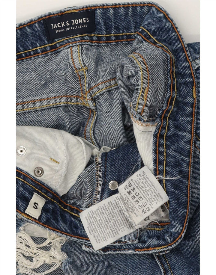 Jack & Jones Ανδρικό τζιν σορτς με κανονική εφαρμογή στενόχωρο μικρό W28 μπλε βαμβακερό