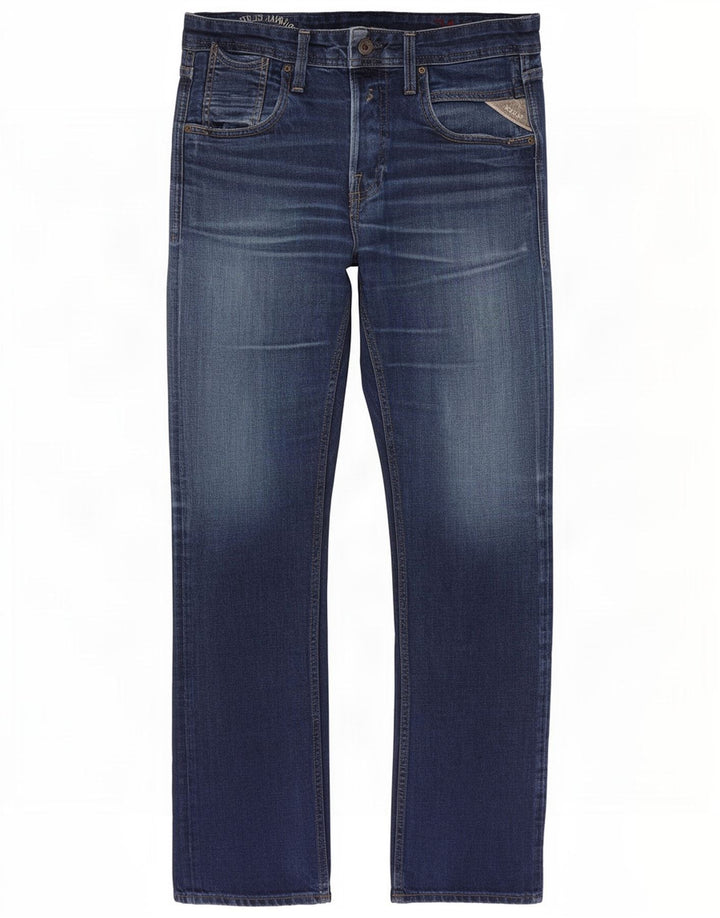 Replay Ανδρικό ίσιο τζιν W31 L34 Navy Blue Cotton