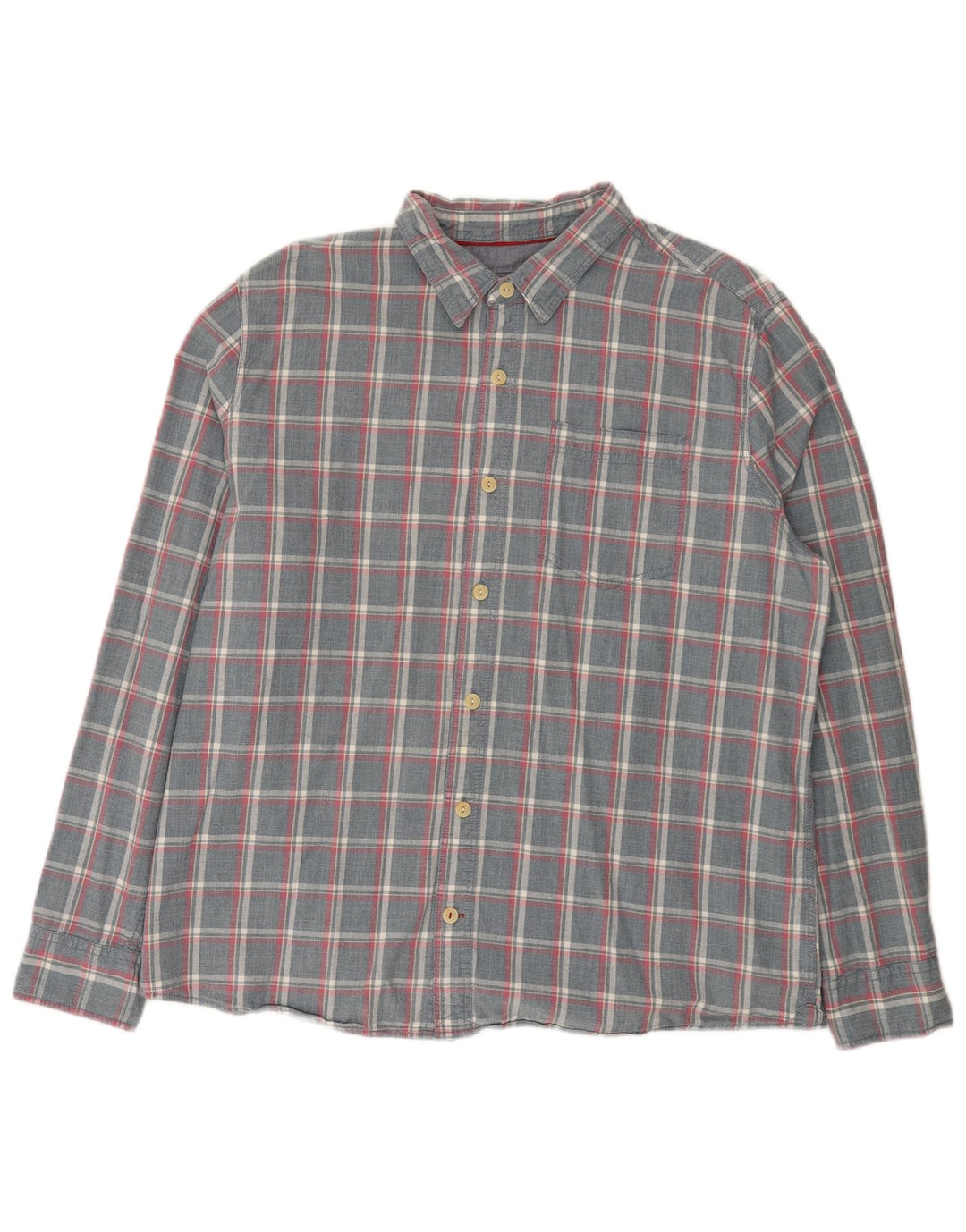 Fat Face Ανδρικό πουκάμισο Regular Fit 2XL Γκρι καρό βαμβακερό