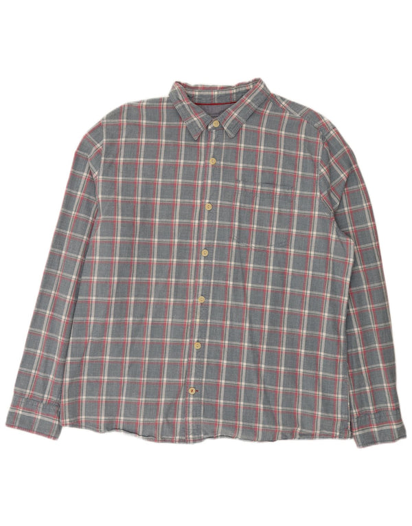 Fat Face Ανδρικό πουκάμισο Regular Fit 2XL Γκρι καρό βαμβακερό