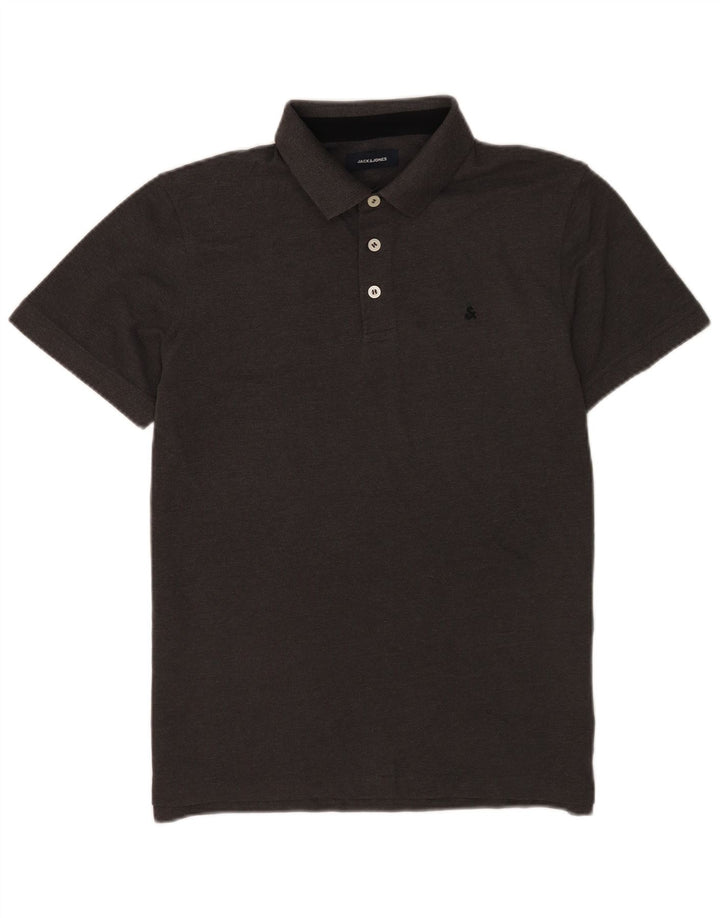 Jack & Jones Ανδρικό Πόλο Μπλουζάκι μεγάλο γκρι βαμβακερό