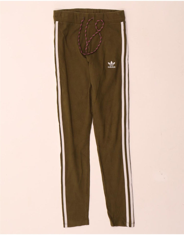 Adidas Γυναικείο Κολάν UK 8 Μικρό Χακί Βαμβακερό