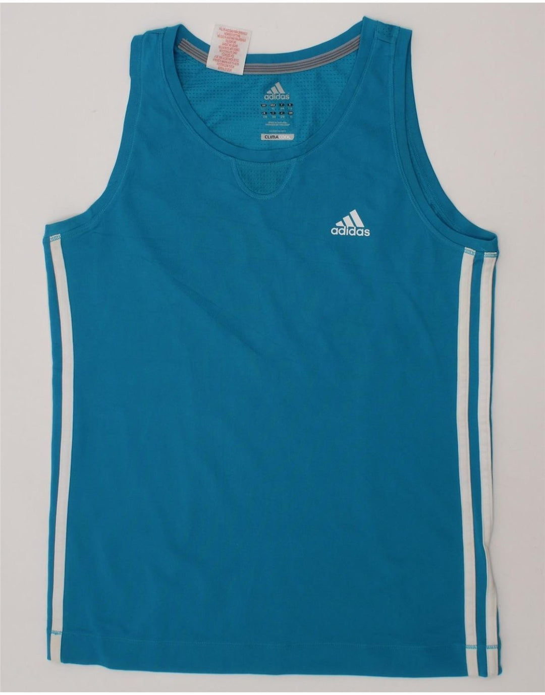 ADIDAS Boys Climacool Vest Top 15-16 Years Blue Polyester Vintage Adidas and Second-Hand Adidas from Messina Hembry 
