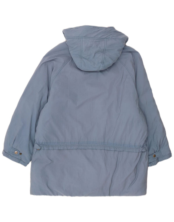 Diadora Γυναικείο παλτό με κουκούλα UK 10 Small Blue Nylon