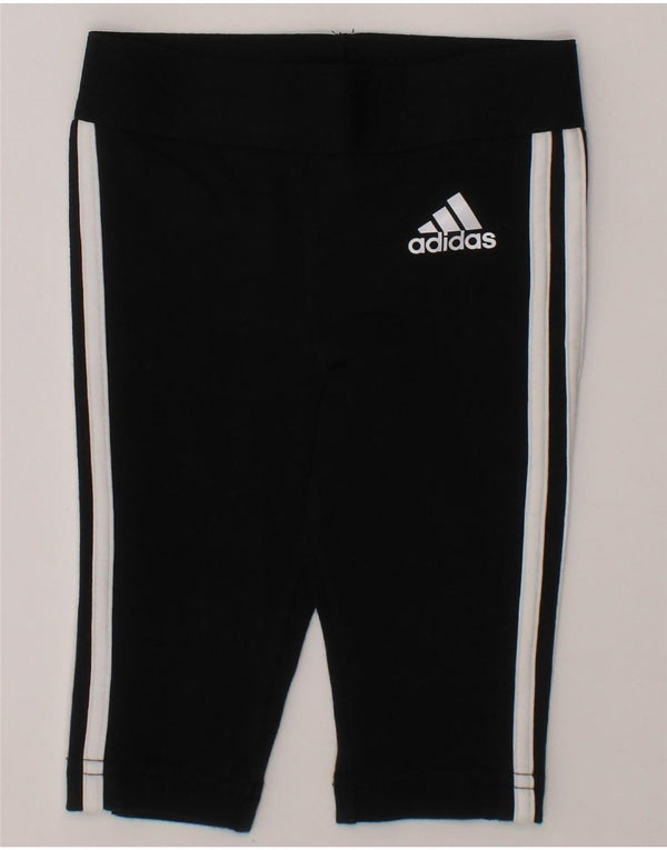 ADIDAS Baby Boys Tracksuit Trousers 3-6 Months Black Cotton