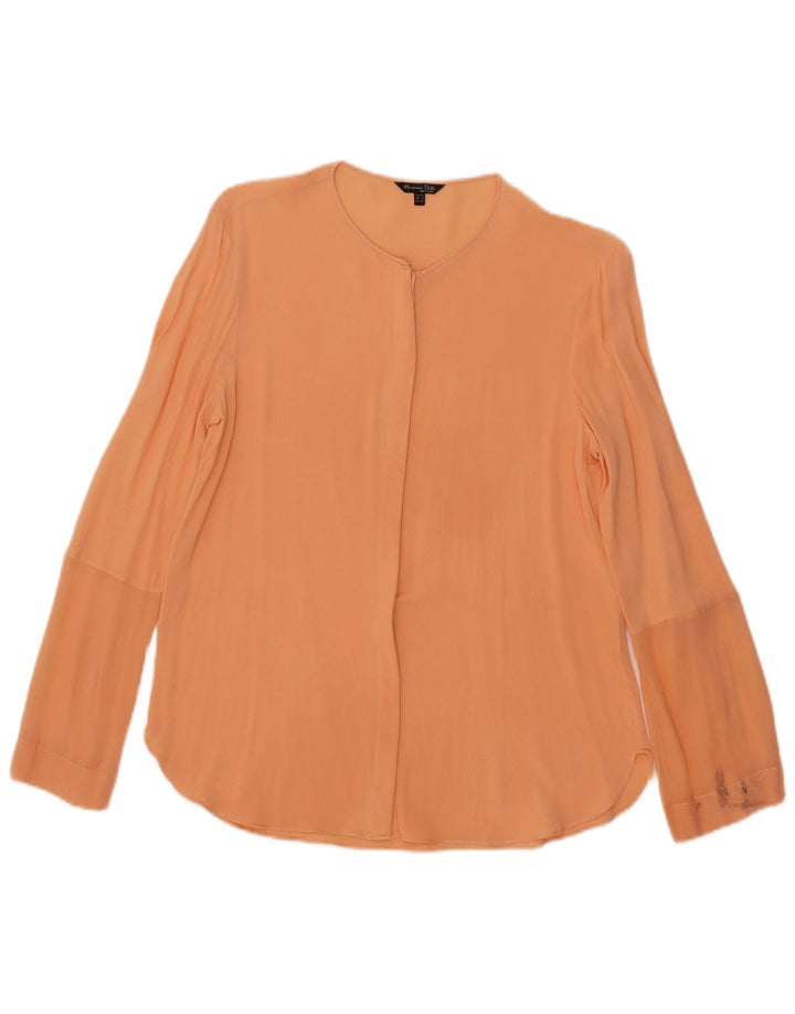 Massimo Dutti Γυναικεία Μπλούζα See Through Shirt EU 40 Medium Orange