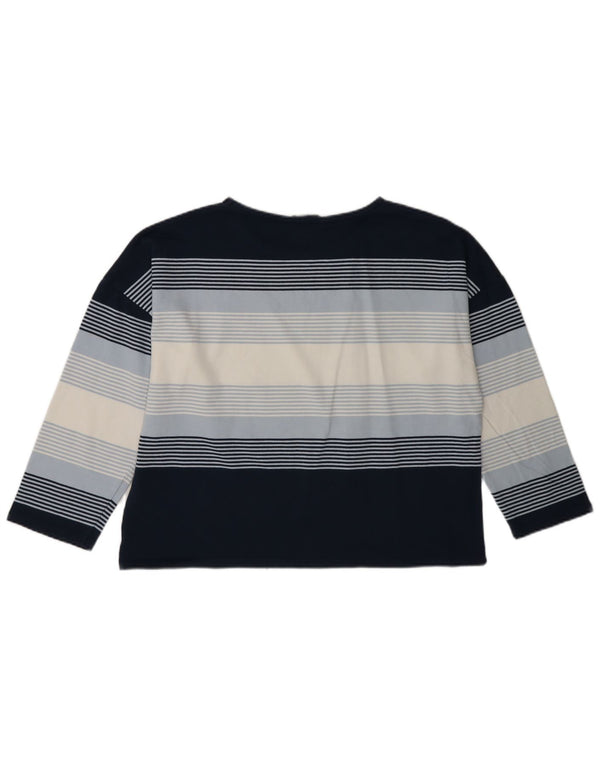 Crew Clothing Γυναικείο τοπ μακρυμάνικο UK 14 Medium Navy Blue ριγέ