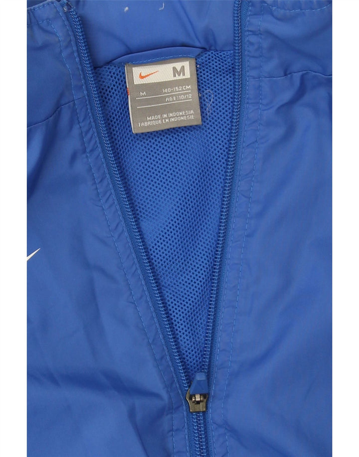 Μπουφάν βροχής Nike Boys Hooded 10-11 Years Medium Blue Colorblock Nylon
