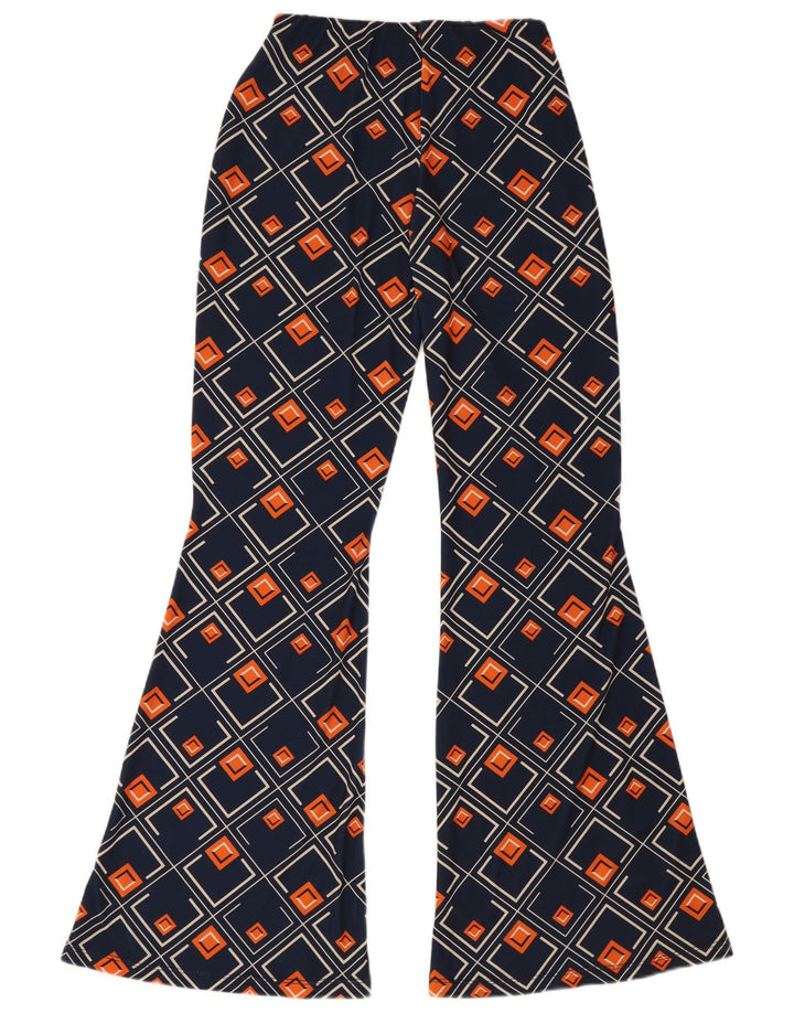 Zara Γυναικείο Παντελόνι Flare Medium W28 L32 Navy Blue Geometric