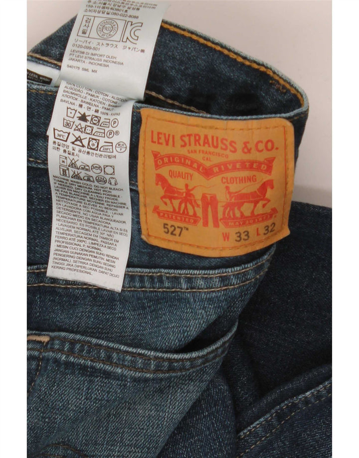Levi's Mens 527 Bootcut Jeans W33 L32 Μπλε βαμβακερό