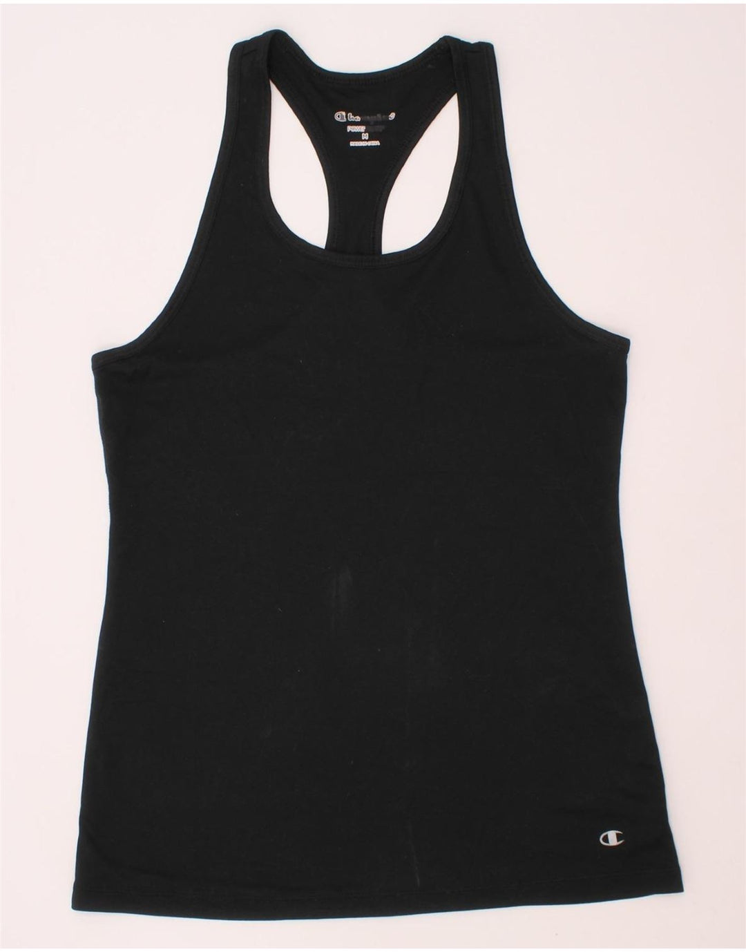 CHAMPION Girls Vest Top 9-10 Years Medium Black Polyester Vintage Champion and Second-Hand Champion from Messina Hembry 