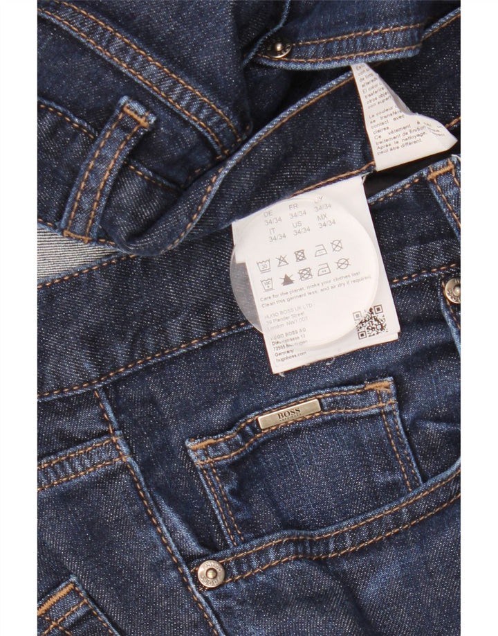 Ανδρικό τζιν HUGO BOSS Slim W34 L34 Navy Blue Cotton