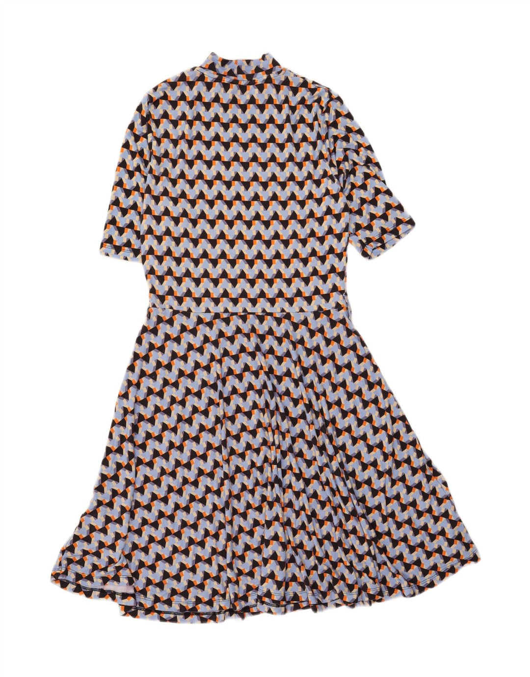 WAREHOUSE Womens A-Line Dress UK 12 Medium Multicoloured Geometric Viscose