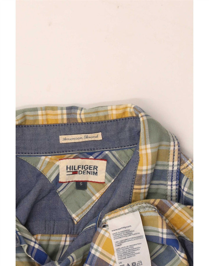 Ανδρικό πουκάμισο Tommy Hilfiger Μικρό πολύχρωμο βαμβακερό καρέ