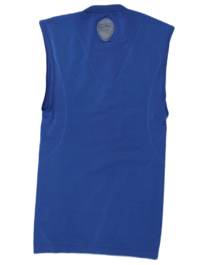 NIKE Womens Vest Top UK 14 Large Blue