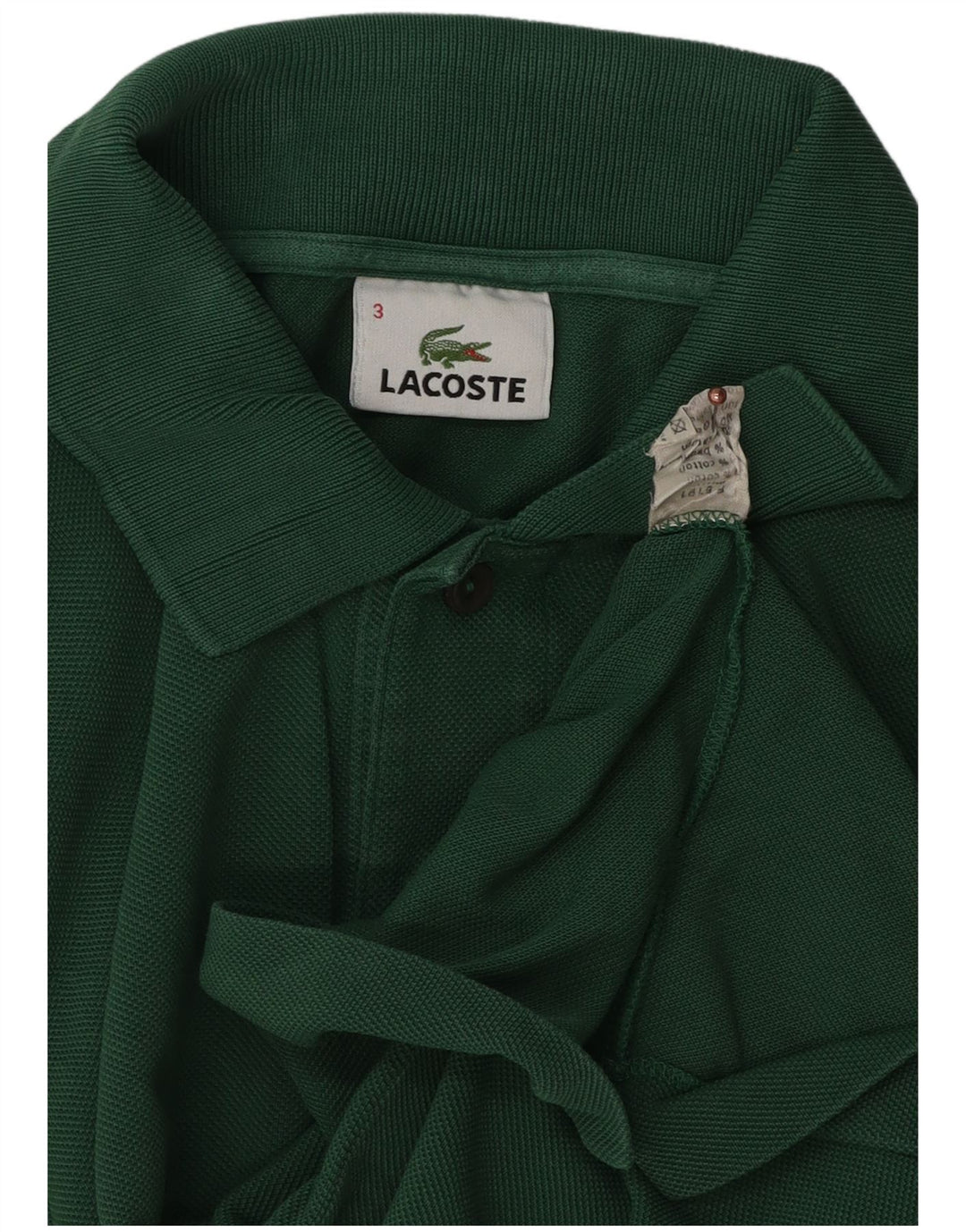 Ανδρικό μπλουζάκι πόλο Lacoste, μέγεθος 3, μικρό πράσινο βαμβακερό