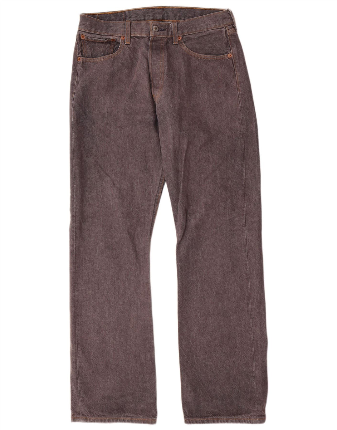 Levi's Mens 501 Straight Jeans W32 L32 Γκρι βαμβακερό