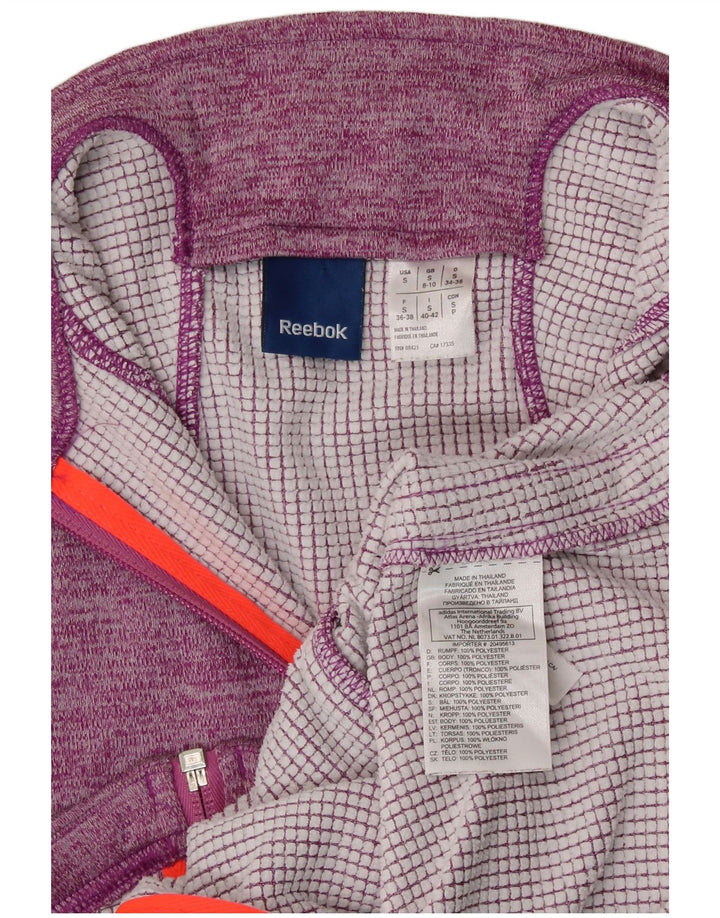 Γυναικεία αθλητική φόρμα REEBOK Top Jacket UK 8/10 Small Purple Flecked Polyester