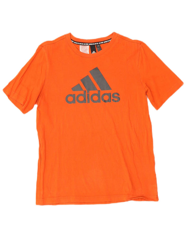 Adidas Boys κανονικό γραφικό μπλουζάκι 13-14 ετών πορτοκαλί βαμβακερά σπορ