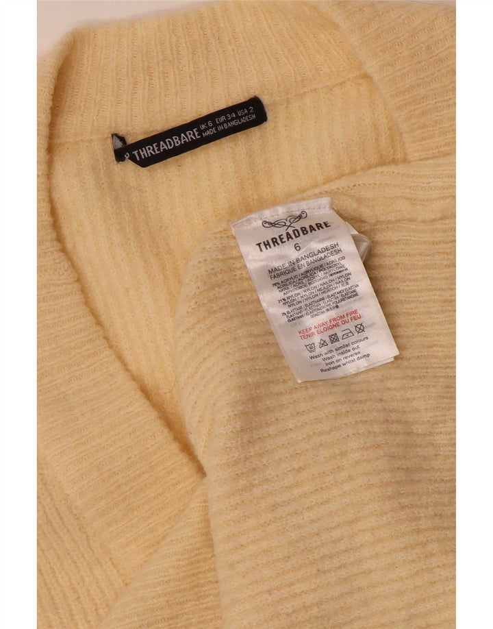 Threadbare γυναικεία ζακέτα υπερμεγέθη UK 6 XS Μπεζ ακρυλικό