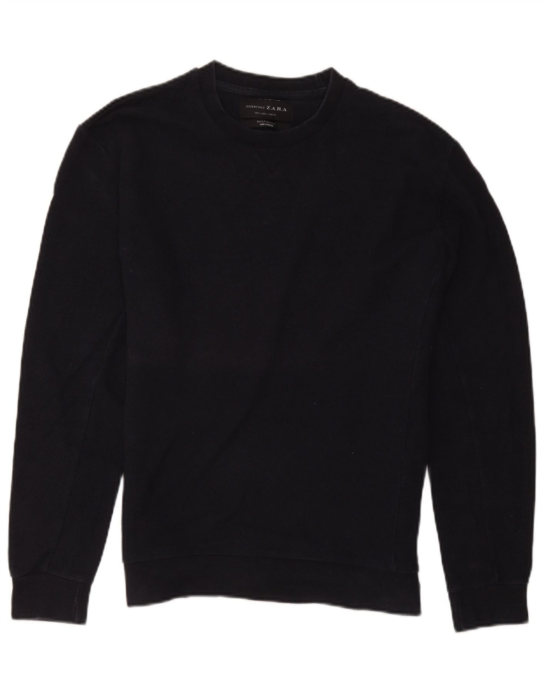 Zara Ανδρικό Φούτερ Jumper Μεγάλο Ναυτικό Βαμβακερό