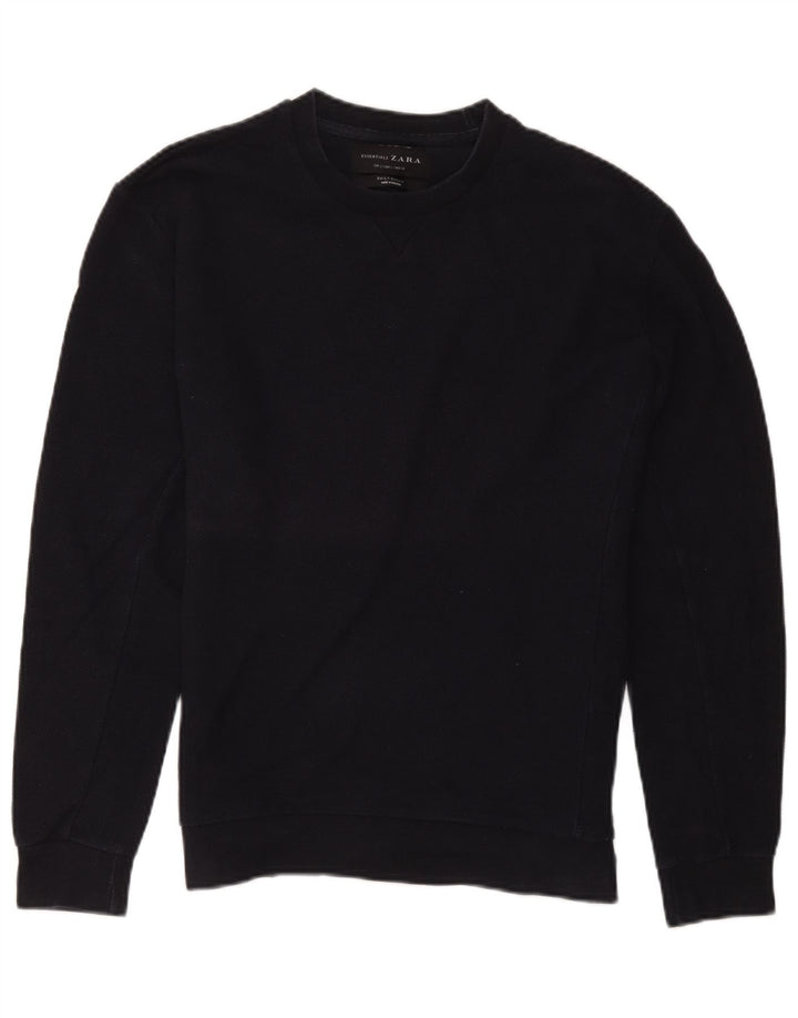 Zara Ανδρικό Φούτερ Jumper Μεγάλο Ναυτικό Βαμβακερό