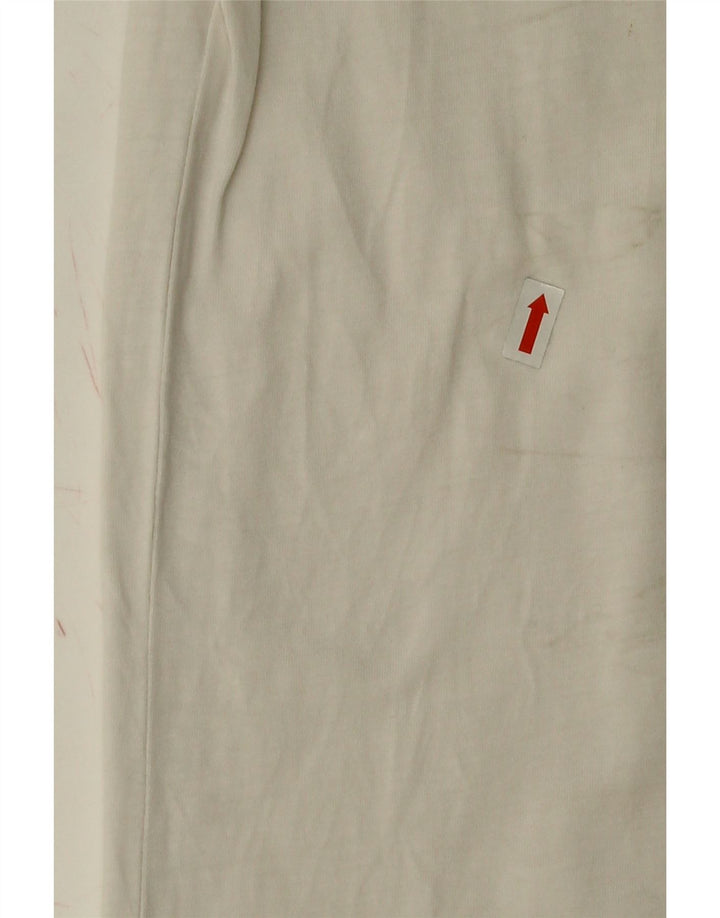 CALVIN KLEIN Womens Graphic T-Shirt Top UK 12 Medium White Vintage Calvin Klein and Second-Hand Calvin Klein from Messina Hembry 