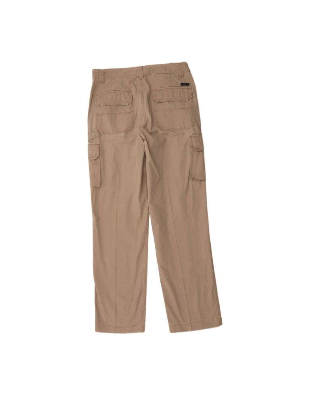 VINTAGE Mens Straight Cargo Trousers Medium W32 L32 Beige Cotton