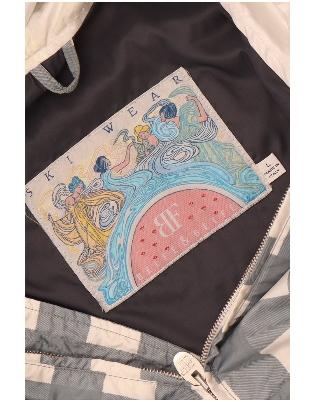 Γυναικείο μπουφάν με κουκούλα Belfe & Belfe UK 16 Large Grey Gingham