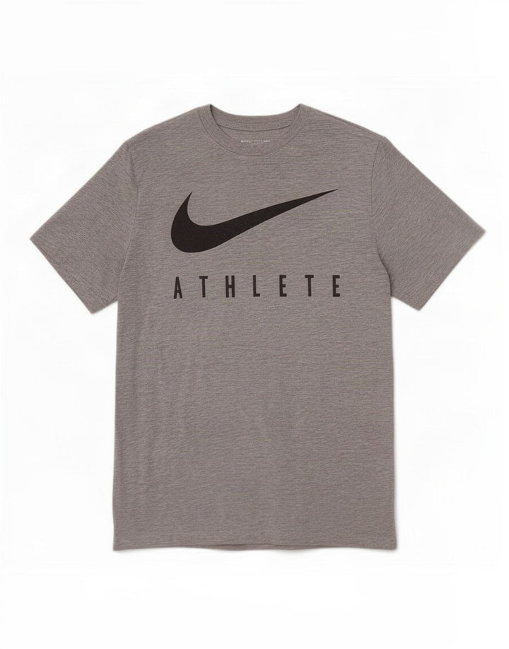 Ανδρικό γραφικό μπλουζάκι Nike Dri Fit Τοπ μεσαίου γκρι πολυεστέρας
