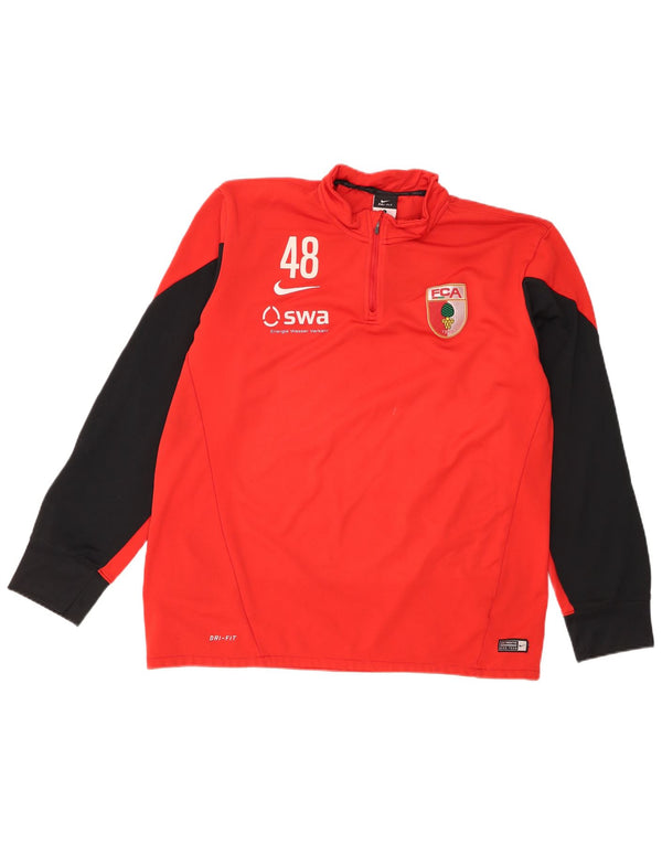 Ανδρική φόρμα φόρμας Nike γραφικό πουλόβερ FCA Augsburg Top μεγάλο κόκκινο χρώμα