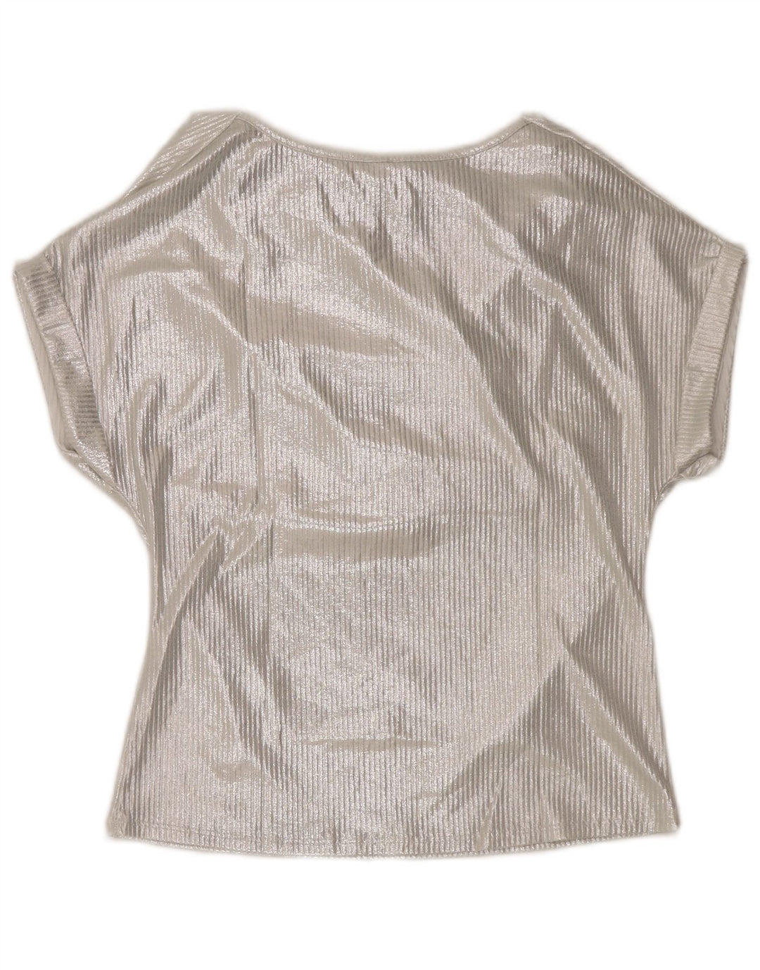 Vintage γυναικεία μπλούζα τοπ UK 16 μεγάλη ασημί βισκόζη