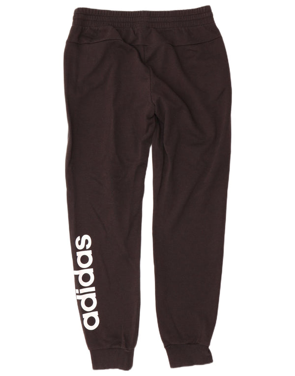 Γυναικεία αθλητική φόρμα γραφικών Adidas παντελόνι Joggers UK 12/14 Medium Black