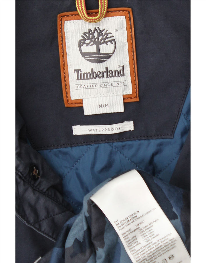 Ανδρικό παλτό αντιανεμικό TIMBERLAND UK 38 Medium Navy Blue Cotton