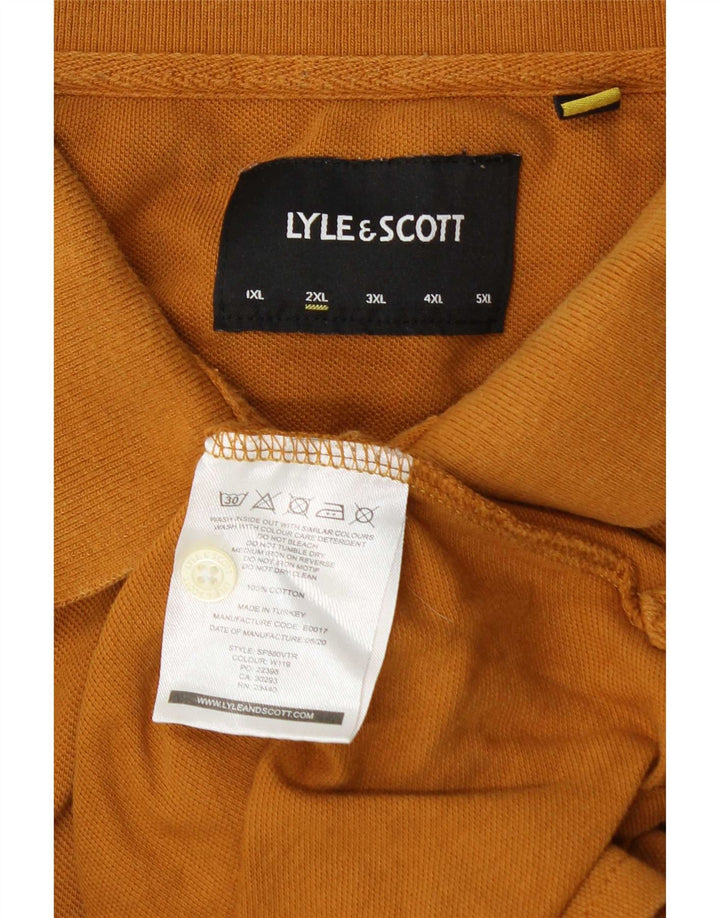 Ανδρικό πουκάμισο πόλο Lyle & Scott 2XL πορτοκαλί βαμβακερό