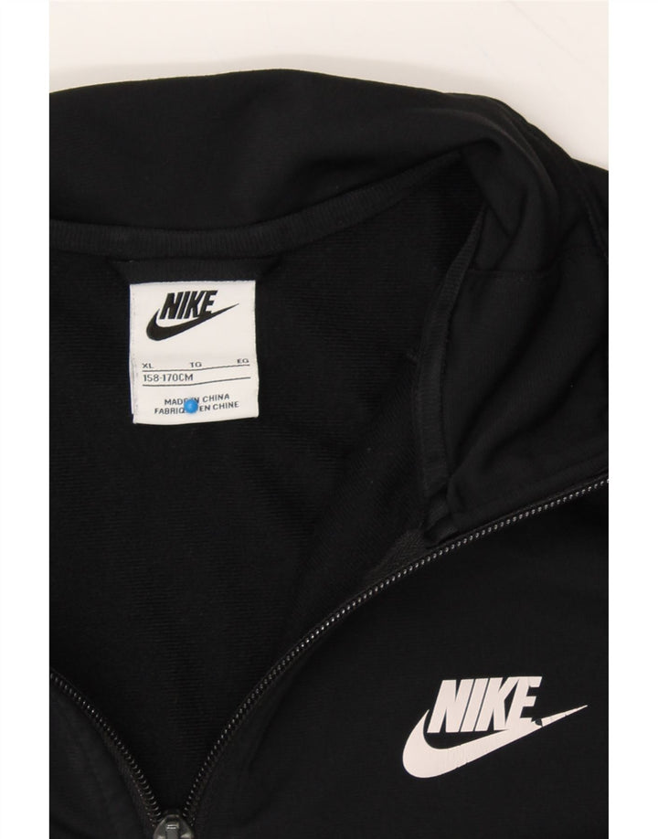 NIKE Boys Tracksuit Top Jacket 13-14 Years XL Black Polyester Vintage Nike and Second-Hand Nike from Messina Hembry 
